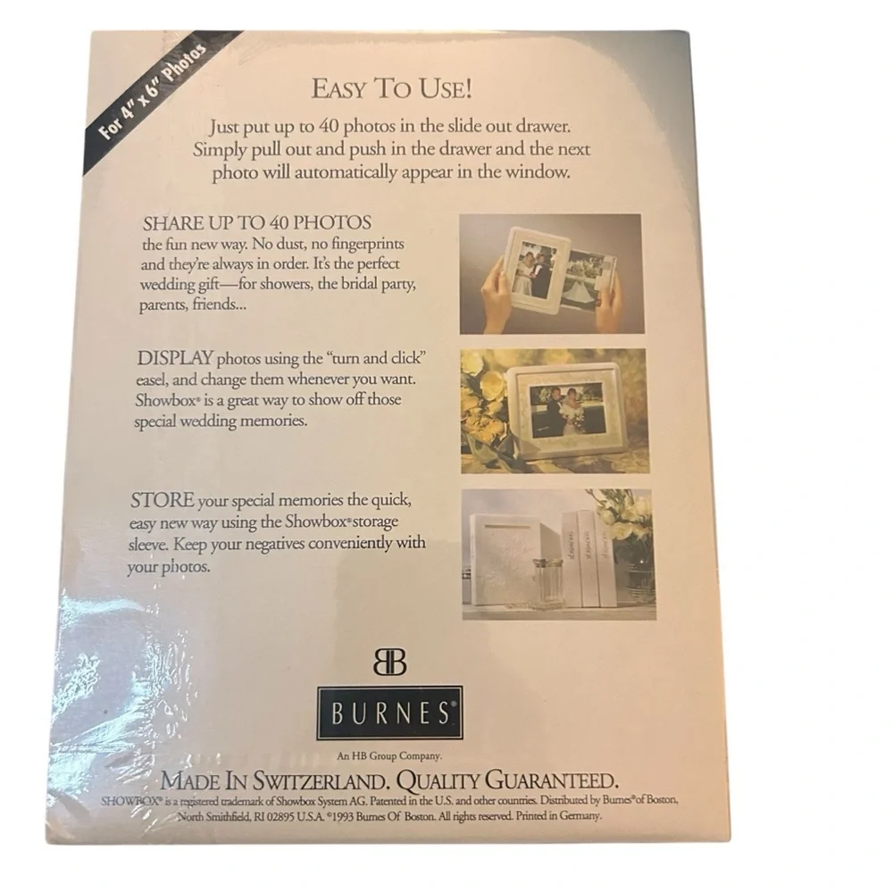Showbox Wedding Photo Viewer 4x6 Display Holds 40 Photos NEW